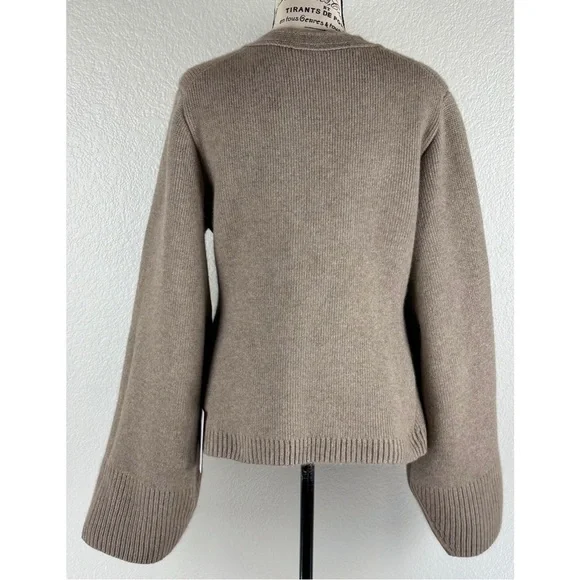 KHAITE NWT Scarlet Cashmere Cardigan Sweater Barley, size Medium - Picture 6 of 16